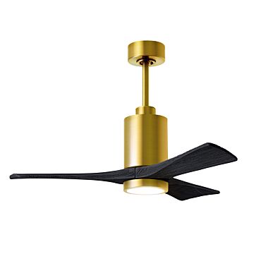 Patricia 6-Speed DC 42" Ceiling Fan w/ Integrated Light Kit in Brushed Brass with Matte Black blades
