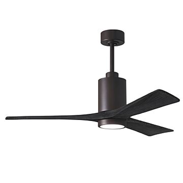 Patricia 6-Speed DC 52" Ceiling Fan w/ Integrated Light Kit in Textured Bronze with Matte Black blades