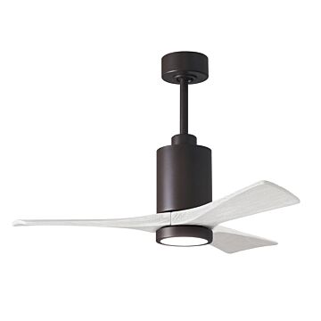 Patricia 6-Speed DC 42" Ceiling Fan w/ Integrated Light Kit in Textured Bronze with Matte White blades
