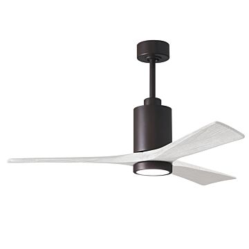 Patricia 6-Speed DC 52" Ceiling Fan w/ Integrated Light Kit in Textured Bronze with Matte White blades