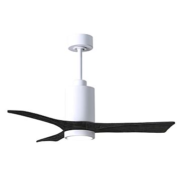 Patricia 6-Speed DC 42" Ceiling Fan w/ Integrated Light Kit in White with Matte Black blades