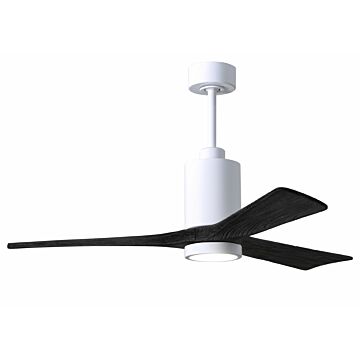 Patricia 6-Speed DC 52" Ceiling Fan w/ Integrated Light Kit in White with Matte Black blades