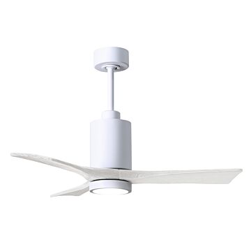 Patricia 6-Speed DC 42" Ceiling Fan w/ Integrated Light Kit in White with Matte White blades
