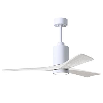 Patricia 6-Speed DC 52" Ceiling Fan w/ Integrated Light Kit in White with Matte White blades