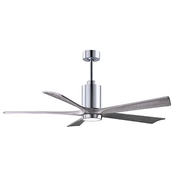 Patricia 1-Light 60" Ceiling Fan in Polished Chrome