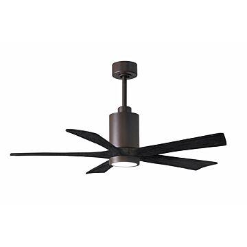Patricia 6-Speed DC 52" Ceiling Fan w/ Integrated Light Kit in Textured Bronze with Matte Black blades