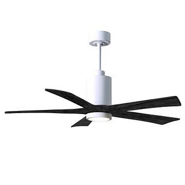 Patricia 6-Speed DC 52" Ceiling Fan w/ Integrated Light Kit in White with Matte Black blades