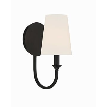 Payton One Light Wall Sconce in Black Forged by Crystorama