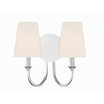 Payton Two Light Wall Sconce in Polished Chrome by Crystorama