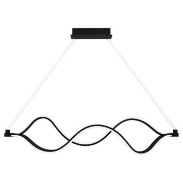 Bleecker LED Linear Chandelier in Matte Black by Quoizel