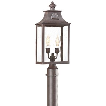 Troy Newton 2 Light 21 Inch Outdoor Post Light in Old Bronze