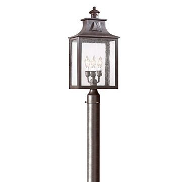Troy Newton 3 Light 23 Inch Outdoor Post Light in Old Bronze