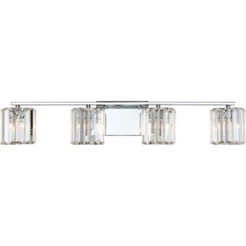 Divine Four Light Bath Fixture in Polished Chrome by Quoizel