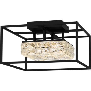 Dazzle LED Semi Flush Mount in Matte Black by Quoizel