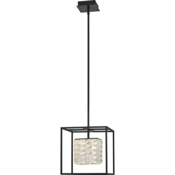Dazzle LED Pendant in Matte Black by Quoizel