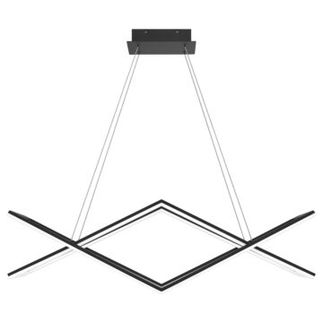 Newman LED Linear Chandelier in Matte Black by Quoizel