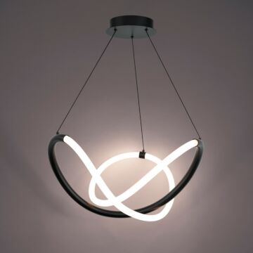 Solo 1-Light LED Pendant in Black