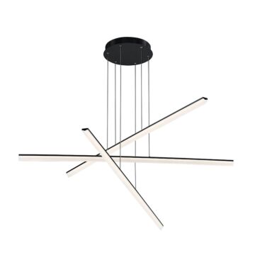 Stack 1-Light LED Pendant in Black