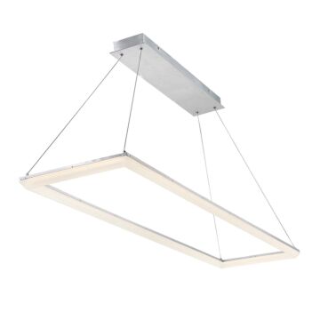 Frame 1-Light LED Pendant in Brushed Aluminum