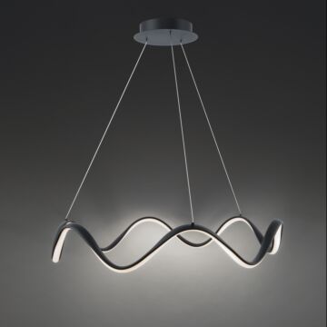 Morae 1-Light LED Pendant in Black