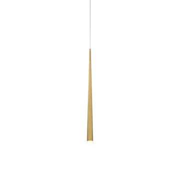 Cascade 1-Light LED Mini Pendant in Aged Brass