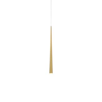 Cascade 1-Light LED Mini Pendant in Aged Brass