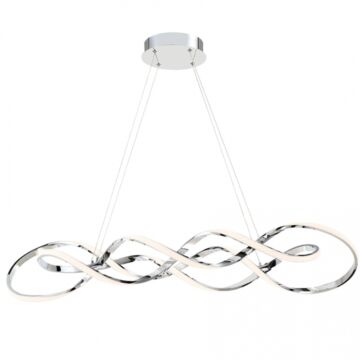 Interlace 1-Light LED Pendant in Chrome