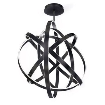  Kinetic Contemporary Chandelier in Black