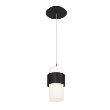 Banded LED Pendant in Black by W.A.C. Lighting