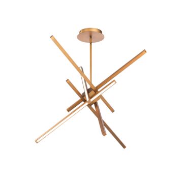 Parallax LED Pendant in Aged Brass by W.A.C. Lighting