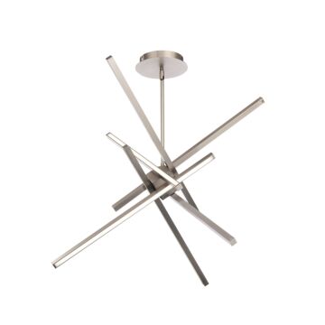 Parallax LED Pendant in Brushed Nickel by W.A.C. Lighting