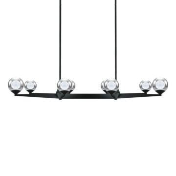 Double Bubble 8-Light LED Chandelier in Black