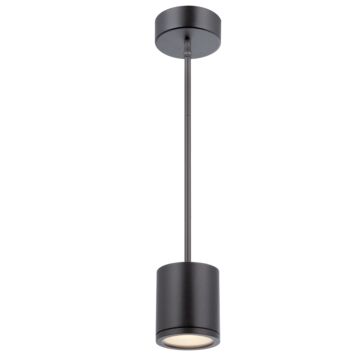 Tube 1-Light LED Pendant in Black