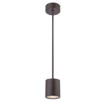 Tube 1-Light LED Pendant in Bronze