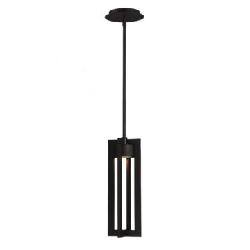Chamber 1-Light LED Pendant in Black