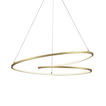 Twist LED Pendant in Antique Brass by Kuzco Lighting