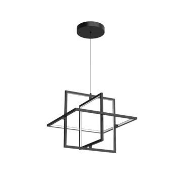Mondrian LED Pendant in Black by Kuzco Lighting