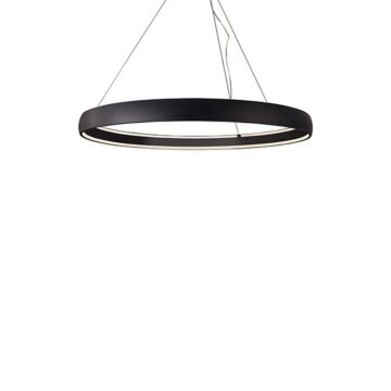 Halo LED Pendant in Black by Kuzco Lighting
