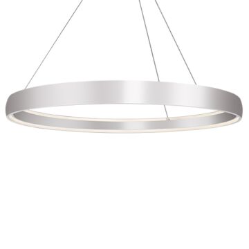 Halo LED Pendant in Brushed Silver by Kuzco Lighting