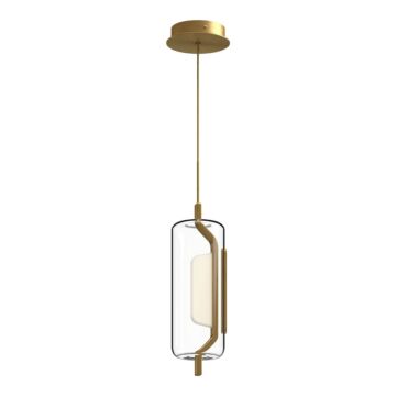 Hilo LED Pendant in Brushed Gold by Kuzco Lighting