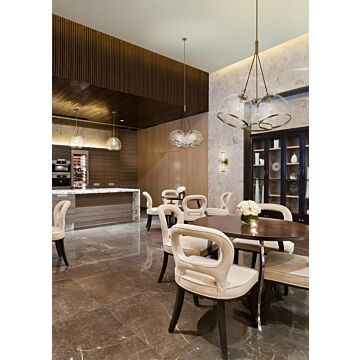 Alora Coast 3 Light Pendant Light in Aged Nickel And Clear Glass