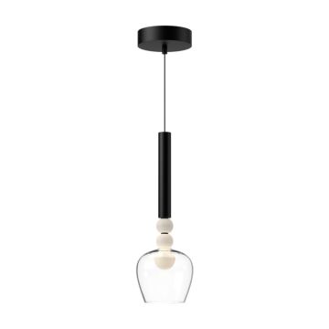 Rise LED Pendant in BlackClear by Kuzco Lighting