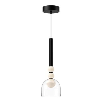 Rise LED Pendant in BlackClear by Kuzco Lighting