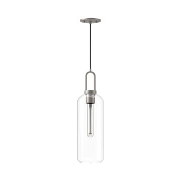 Soji One Light Pendant in Brushed Nickel Clear Glass by Alora