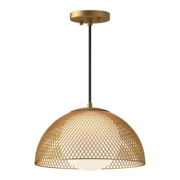 Haven One Light Pendant in Gold Opal Matte Glass by Alora