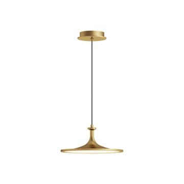 Issa LED Pendant in Brushed Gold by Alora