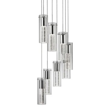  Champagne Pendant Light in Chrome
