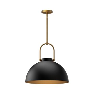 Harper One Light Pendant in Matte Black by Alora