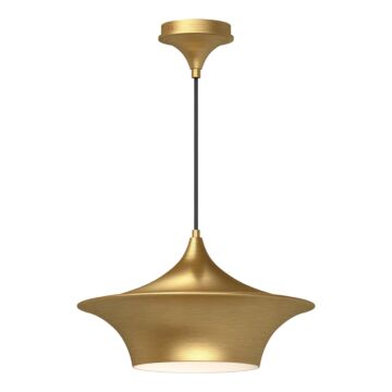 Emiko One Light Pendant in Brushed Gold by Alora