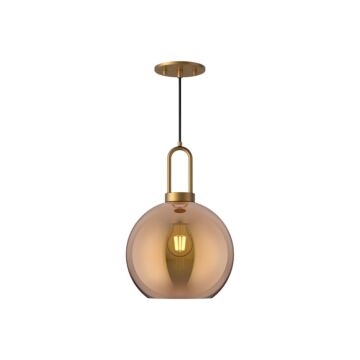 Soji One Light Pendant in Aged Gold Copper Glass by Alora